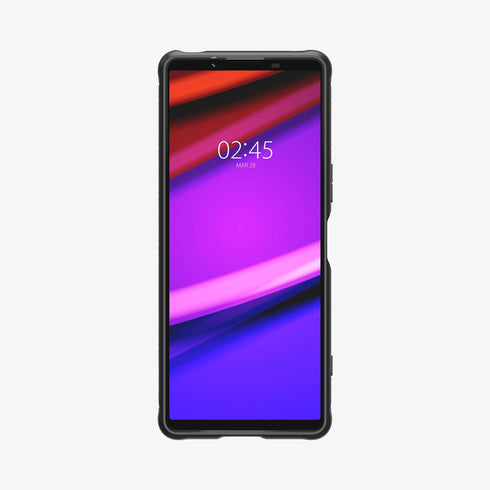 ACS02841 - Sony Xperia 1 III Case Rugged Armor in matte black showing the back
